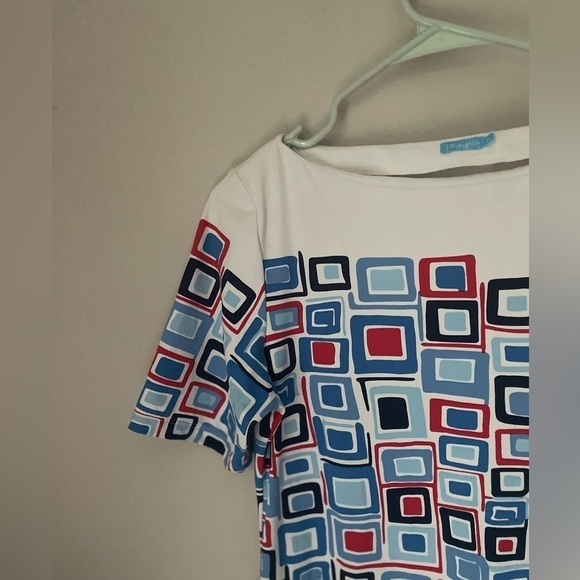 J. McLaughlin Geometric Shift Dress Size Medium - Picture 3 of 8